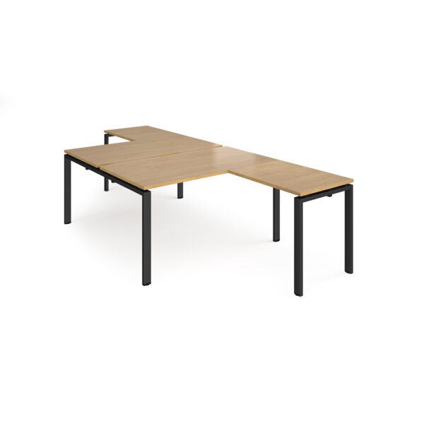 Adapt back to back desk with return