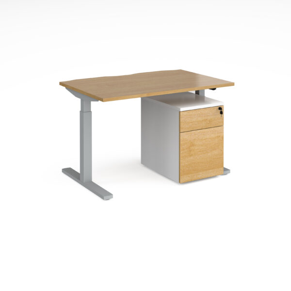Home office desk and pedestal bundle