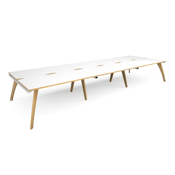 Fuze triple back to back desks 1600mm deep