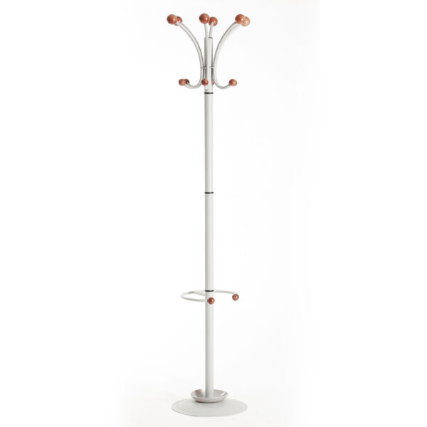 Silver coat & umbrella stand 1840mm high