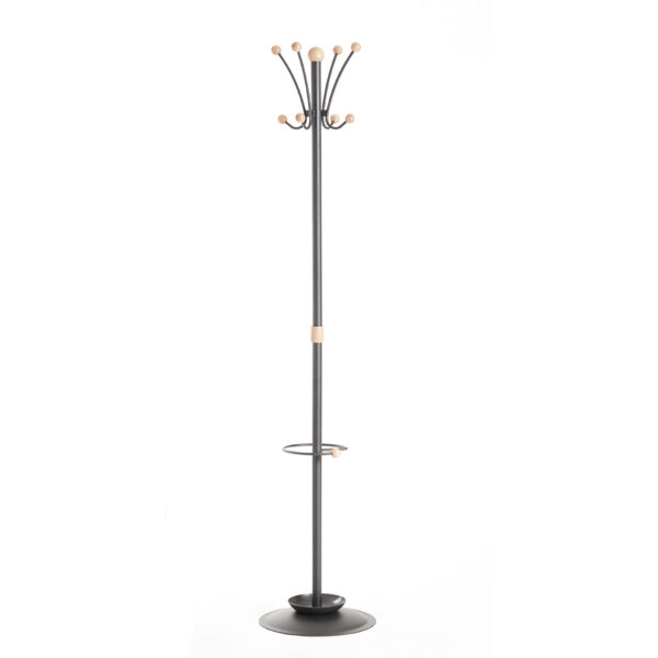 Black/cream coat & umbrella stand 1780mm high