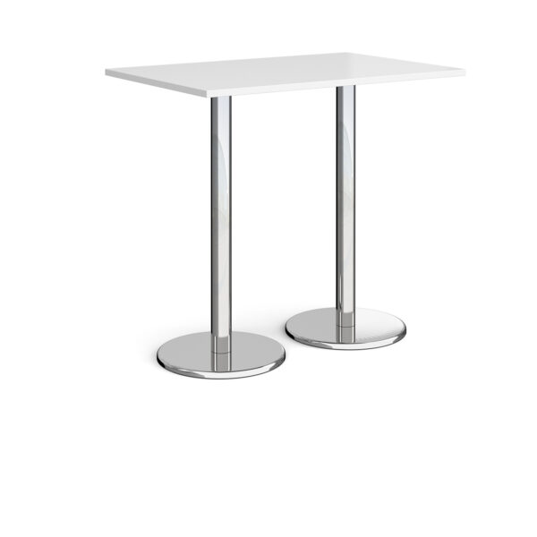 Pisa rectangular poseur table with round bases