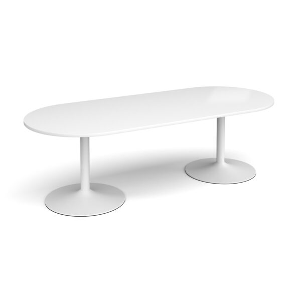 Trumpet base radial end boardroom table